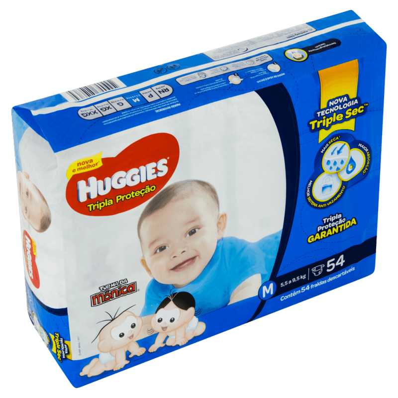 Fralda-Descartavel-Infantil-Huggies-Tripla-Protecao-M-55-a-95kg-Pacote-54-Unidades