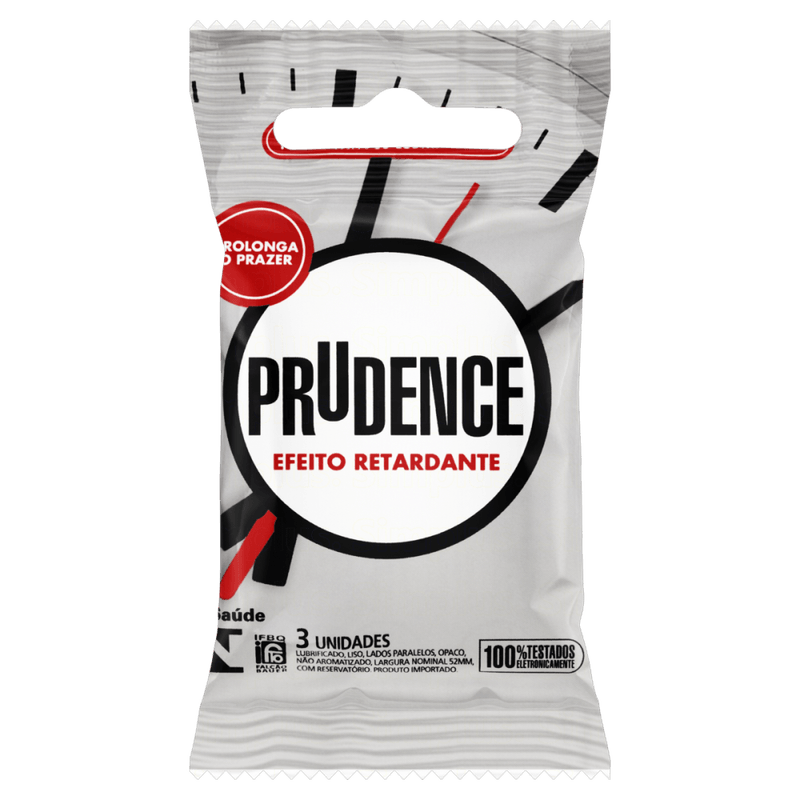 Preservativo-Masculino-Lubrificado-Efeito-Retardante-Prudence-Pacote-3-Unidades