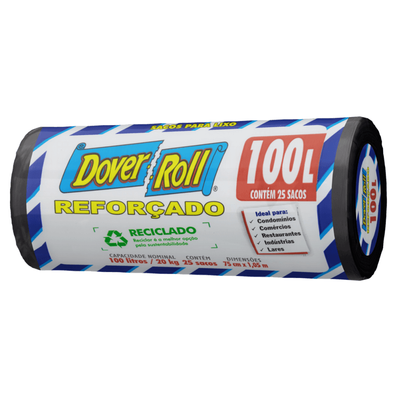 Saco-para-Lixo-Reforcado-100l-Dover-Roll-25-Unidades