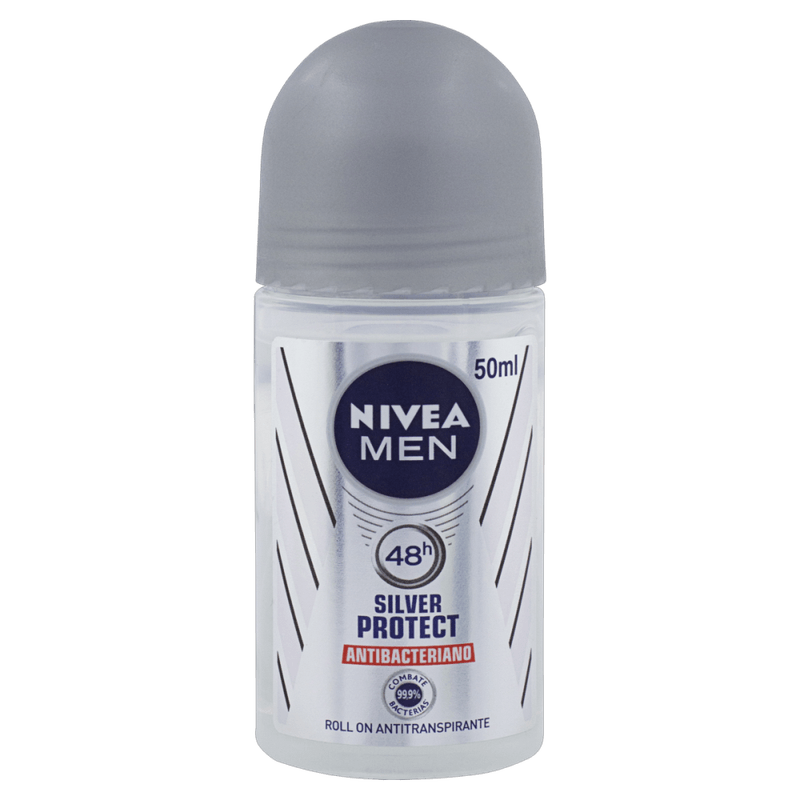 Antitranspirante-Roll-On-Antibacteriano-48h-Nivea-Men-Silver-Protect-50ml