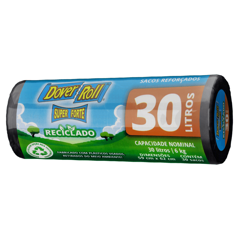 Saco-para-Lixo-Reforcado-30l-Dover-Roll-Super-Forte-30-Unidades