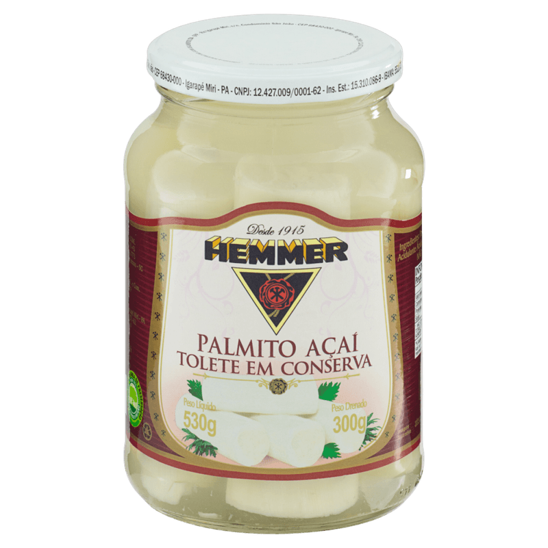 Palmito-Acai-em-Conserva-Tolete-Hemmer-Vidro-Peso-Liquido-530g-Peso-Drenado-300g