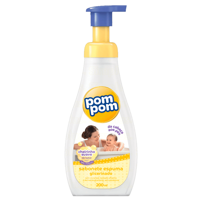 Sabonete-Infantil-em-Espuma-Glicerinado-da-Cabeca-aos-Pes-Suave-Pom-Pom-Frasco-200ml