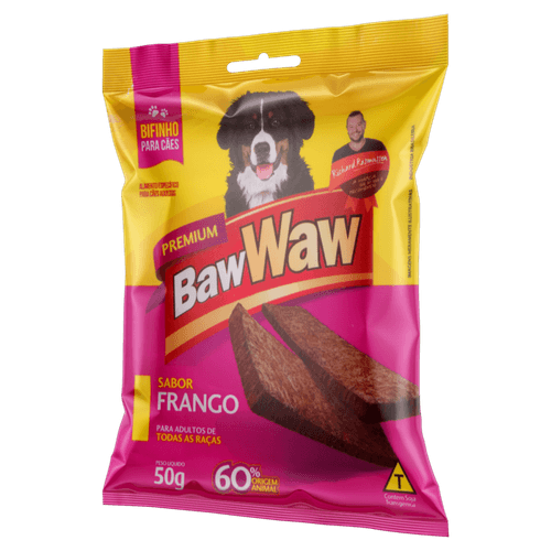 Bifinho para Cães Adultos Frango Baw Waw Premium Pacote 50g