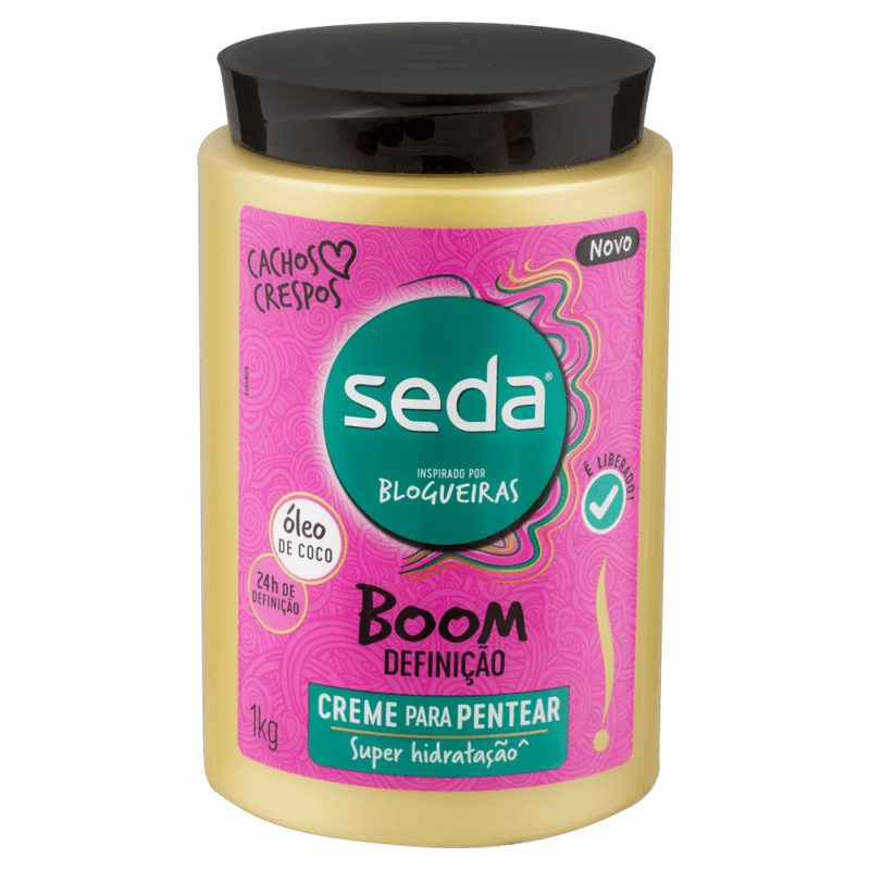 Creme-para-Pentear-Oleo-de-Coco-24h-de-Definicao-Seda-Inspirado-por-Blogueiras-Boom-Definicao-Pote-1kg