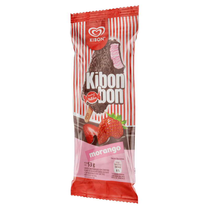 Sorvete-Morango-com-Cobertura-e-Confeito-Granulado-de-Chocolate-Kibon-Kibonbon-Pacote-53g