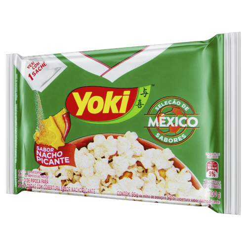 Pipoca Para Micro-ondas Nacho Picante Yoki Seleção De Sabores Pacote 100g