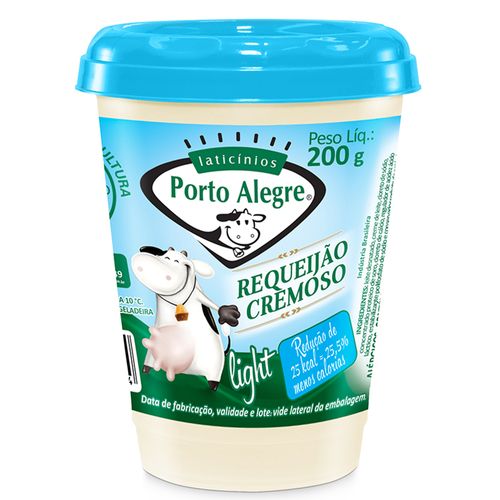 Requeijão Cremoso Porto Alegre Light Pote 200 g