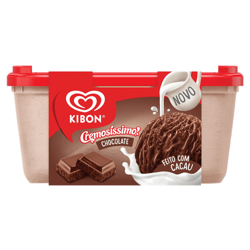 Sorvete Chocolate Kibon Cremosíssimo Pote 1,5l