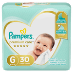 Fralda-Descartavel-Infantil-Pampers-Premium-Care-G-9-a-13kg-Pacote-30-Unidades