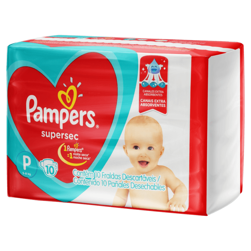 Fralda-Descartavel-Infantil-Pampers-Supersec-P-5-a-8kg-Pacote-10-Unidades