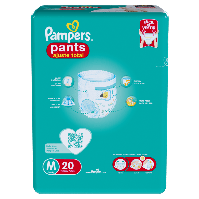 Fralda-Descartavel-Infantil-Pants-Pampers-Ajuste-Total-M-6-a-10kg-Pacote-20-Unidades