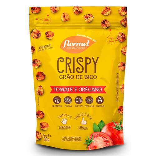 Crispy De Grão-de-bico Tomate E Orégano Flormel Pouch 30g