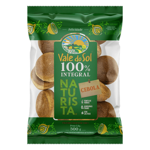 Pãezinhos Cebola Zero Lactose Vale do Sol Pacote 250g