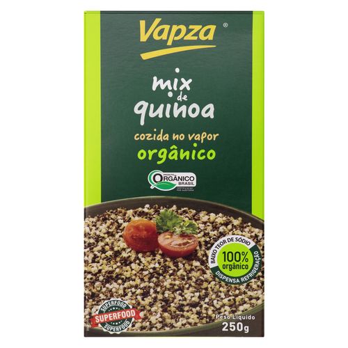 Mix de Quinoa Cozida no Vapor Orgânica Vapza Caixa 250g