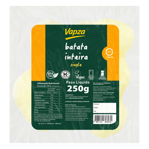 BAT INTEIRA VAPZA 250G