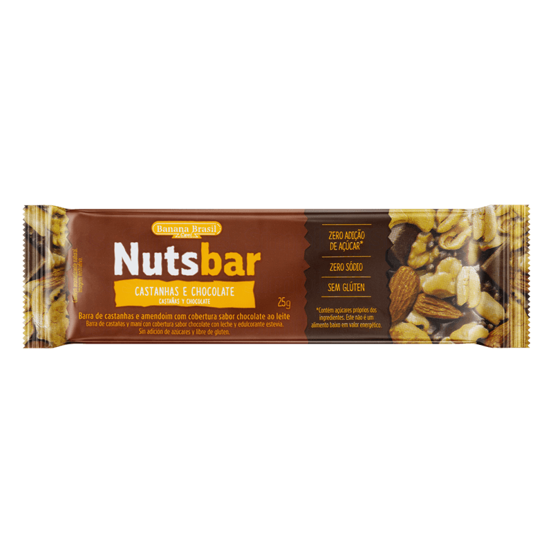 Barra-de-Nuts-Castanhas-Cobertura-Chocolate-Zero-Sodio-Nutsbar-Pacote-25g