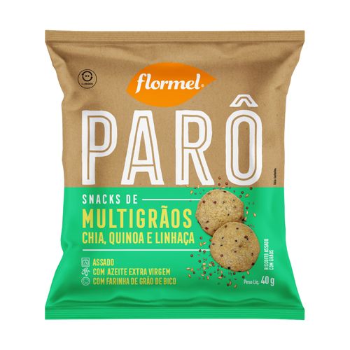 Snack Multigrãos Flormel Parô Pacote 40g