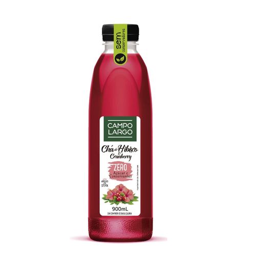 Chá com Fruta Hibisco e Cranberry sem Adição de Açúcar Campo Largo Garrafa 900ml