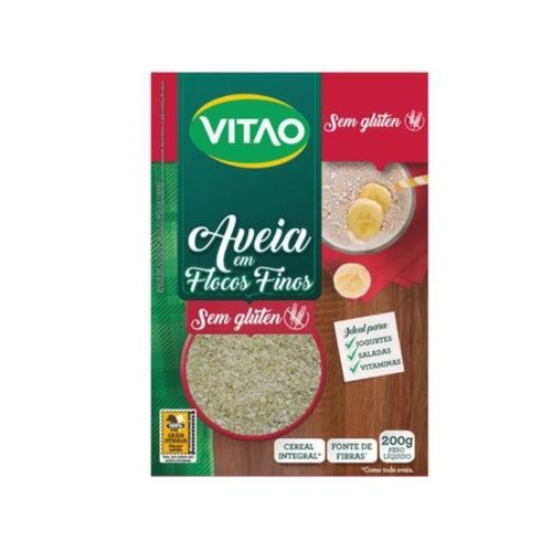 Aveia em Flocos Finos Integral Vitao Caixa 200g