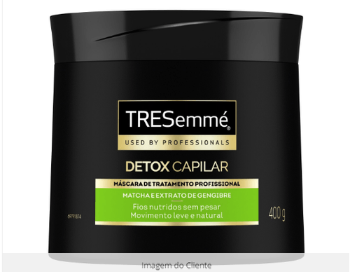 Máscara de Tratamento Profissional Matcha e Extrato de Gengibre Tresemmé Detox Capilar Pote 400g