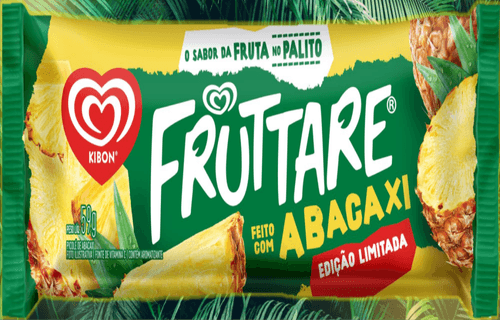 Picolé Abacaxi Kibon Fruttare Pacote 59g Edição Limitada