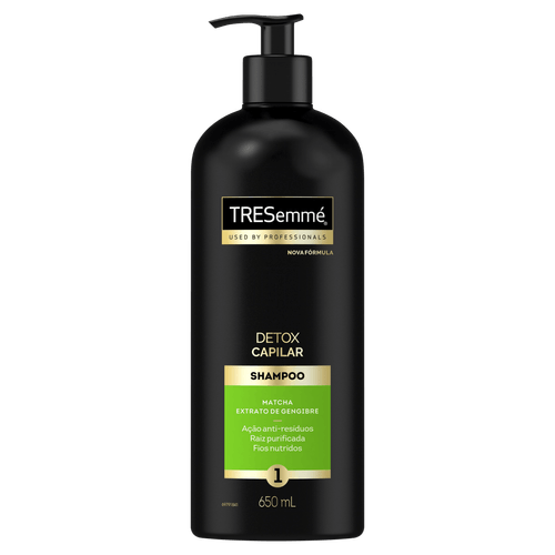 Shampoo Matcha e Extrato de Gengibre Tresemmé Detox Capilar Frasco 650ml