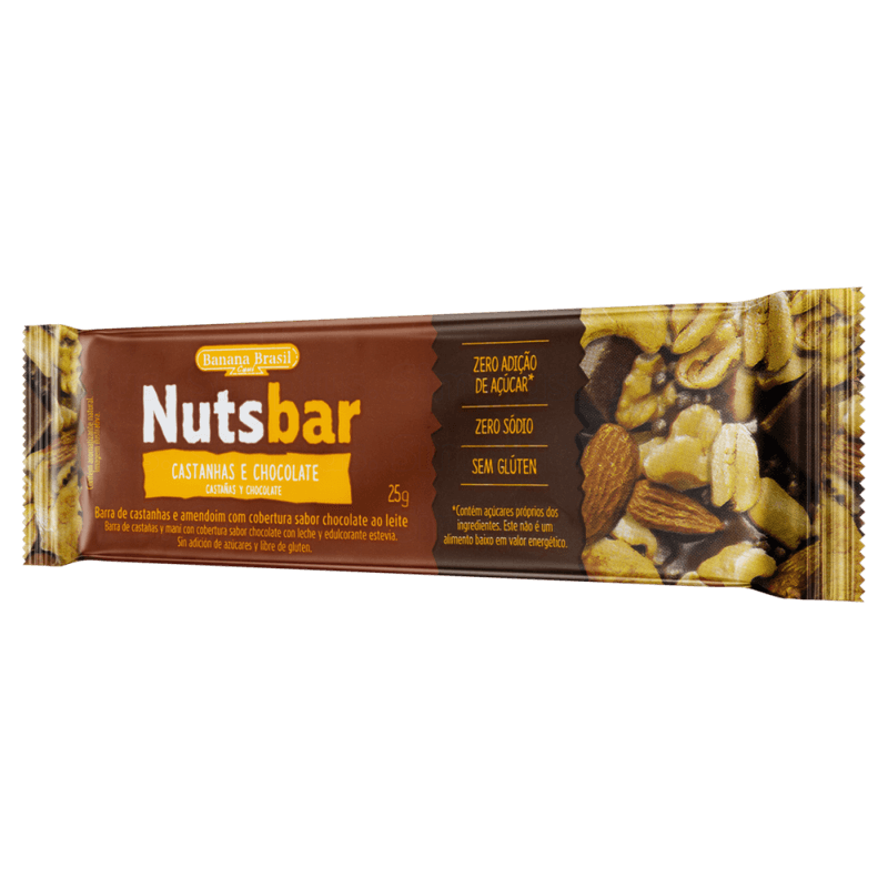 Barra-de-Nuts-Castanhas-Cobertura-Chocolate-Zero-Sodio-Nutsbar-Pacote-25g