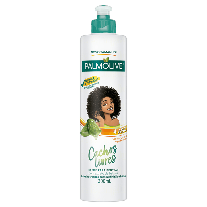 Creme-para-Pentear-com-Extrato-de-Babosa-Palmolive-Cachos-Livres-Frasco-300ml