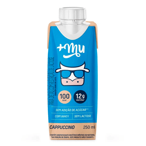 Bebida Pronta Láctea Com Whey Cappuccino Mais Mu 250 Ml