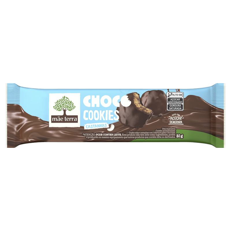 Biscoito-Cookie-Vegano-Castanhas-Cobertura-Chocolate-Mae-Terra-Choco-Pacote-80g