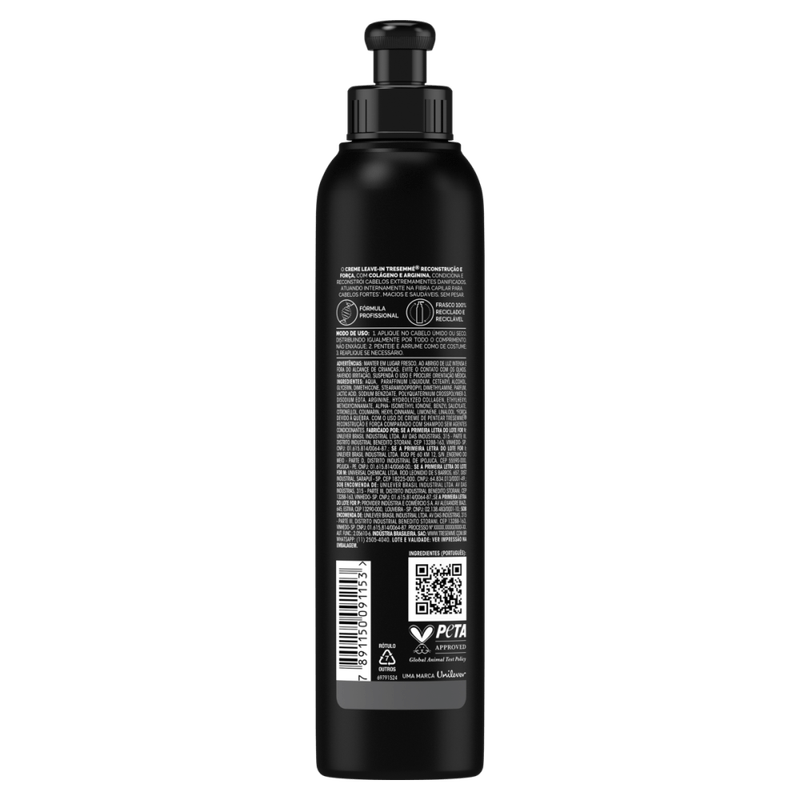 Creme-Leave-In-Colageno-e-Arginina-com-Filtro-UV-Tresemme-Reconstrucao-e-Forca-Frasco-200ml