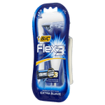 Aparelho-Descartavel-para-Barbear-Extra-Suave-Cabo-Antiderrapante-Bic-Flex-3-2-Unidades