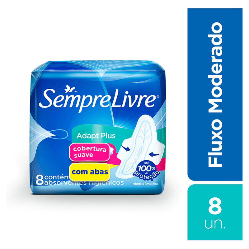 Absorvente-com-Abas-Suave-Sempre-Livre-Adapt-Plus-Pacote-8-Unidades