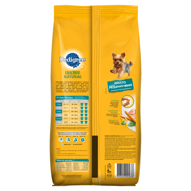 Alimento-Premium-Especial-para-Caes-Adultos-Racas-Minis-e-Pequenas-Frango-Pedigree-Equilibrio-Natural-Pacote-3kg