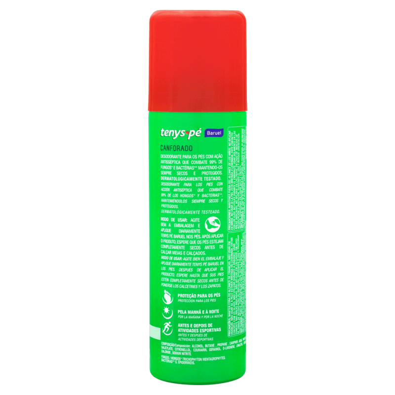 Desodorante-para-os-Pes-Aerossol-Antisseptico-Canforado-Baruel-Tenys-Pe-Frasco-150ml-Spray