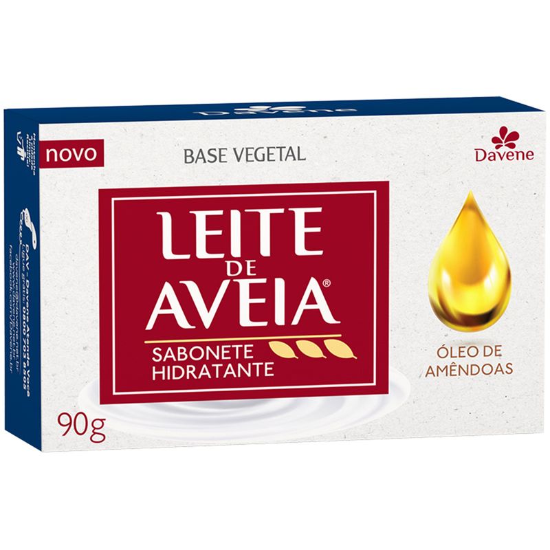 Sabonete-Barra-Vegetal-Oleo-de-Amendoas-Davene-Leite-de-Aveia-Classico-Caixa-90g