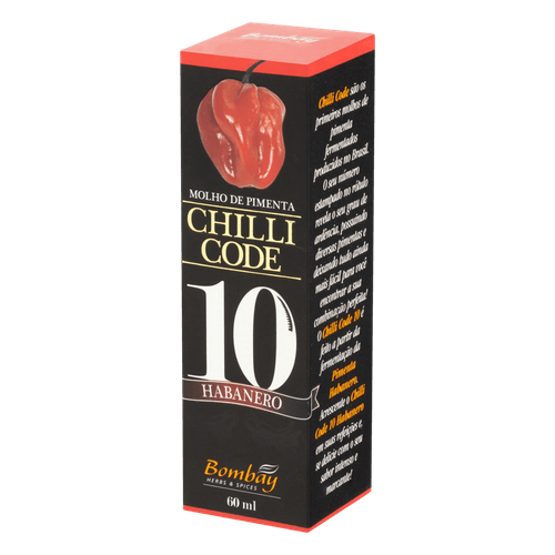 Molho de Pimenta Habanero Bombay Herbs & Spices Chilli Code Vidro 60ml