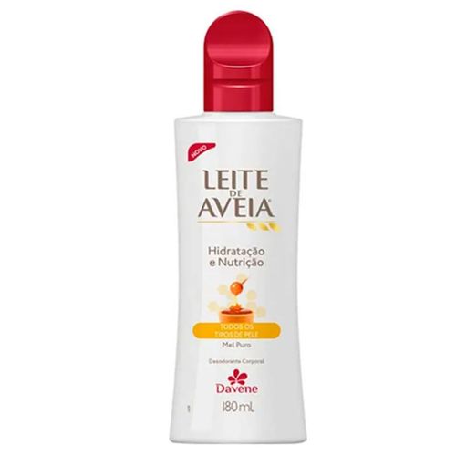 Desodorante Hidratação e Nutrição Corporal Mel Puro Todos os Tipos de Pele Davene Leite de Aveia Clássico Frasco 180ml