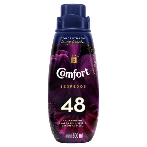 Amaciante de Roupa Concentrado 48 Comfort Segredos Frasco 500ml