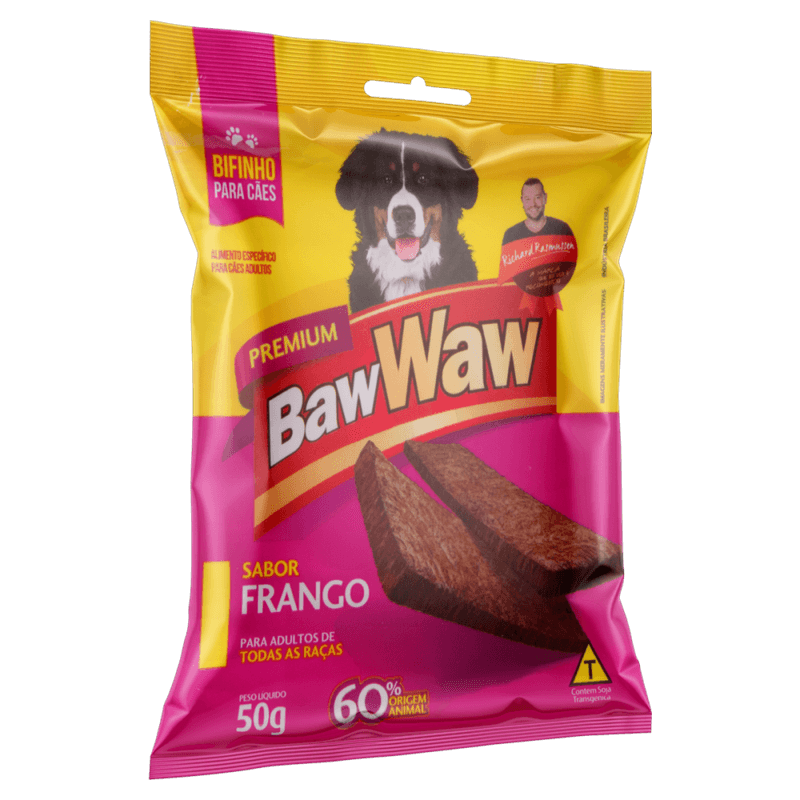 Bifinho-para-Caes-Adultos-Frango-Baw-Waw-Premium-Pacote-50g