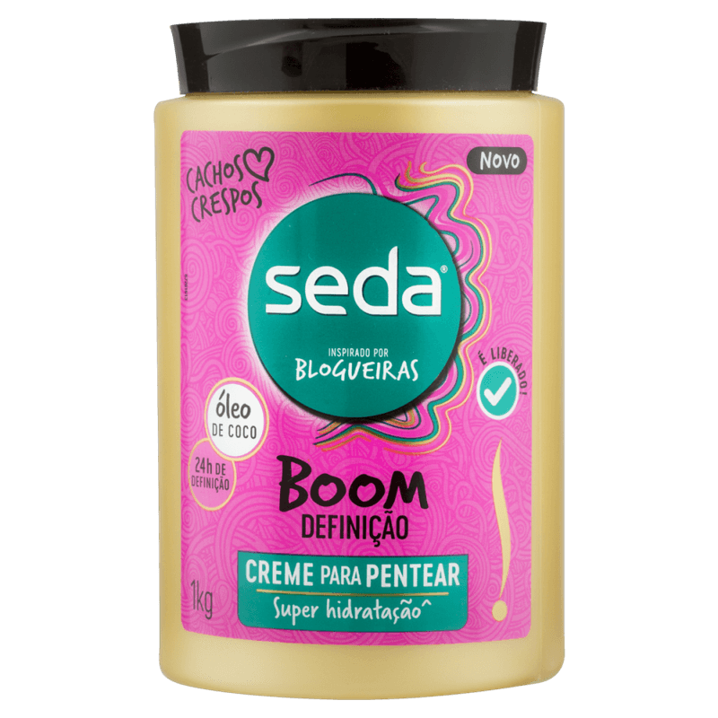 Creme-para-Pentear-Oleo-de-Coco-24h-de-Definicao-Seda-Inspirado-por-Blogueiras-Boom-Definicao-Pote-1kg