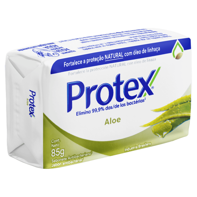 Sabonete-em-Barra-Antibacteriano-com-Oleo-de-Linhaca-Aloe-Protex-Envoltorio-85g