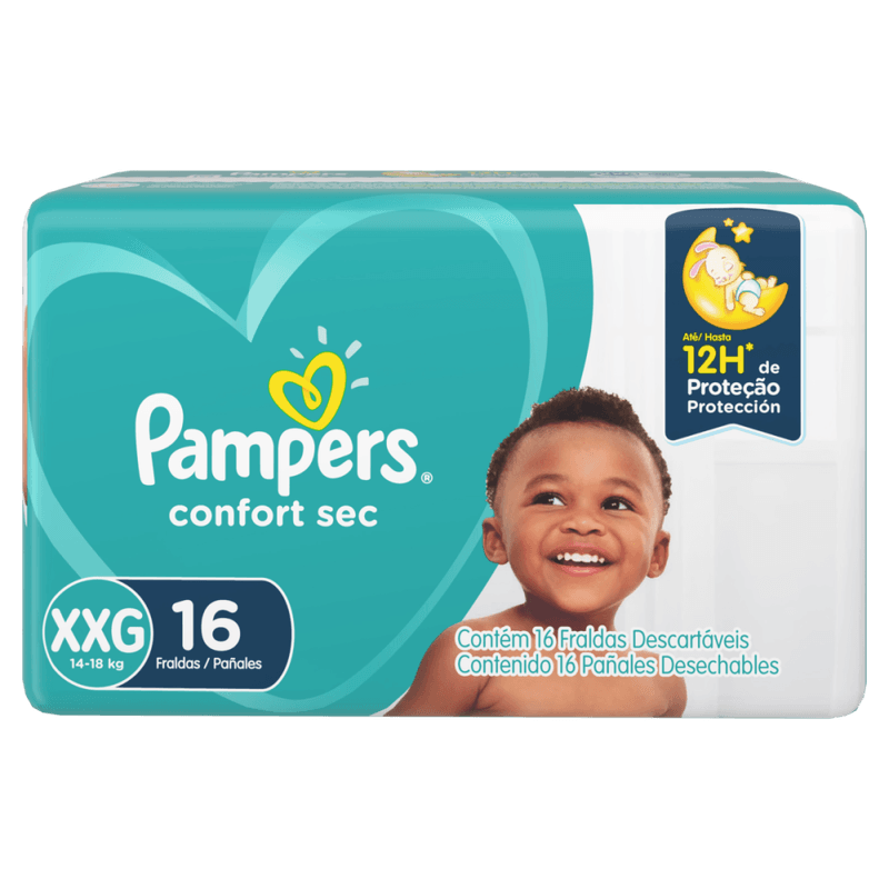 Fralda-Descartavel-Infantil-Pampers-Confort-Sec-XXG-14-a-18kg-Pacote-16-Unidades