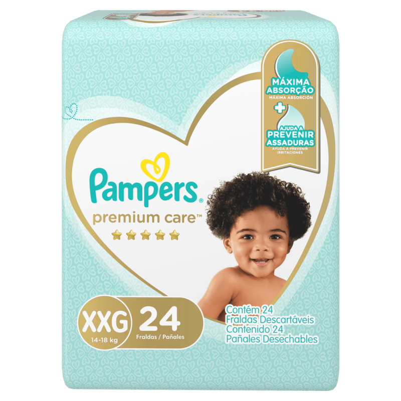 Fralda-Descartavel-Infantil-Pampers-Premium-Care-XXG-14-a-18kg-Pacote-24-Unidades