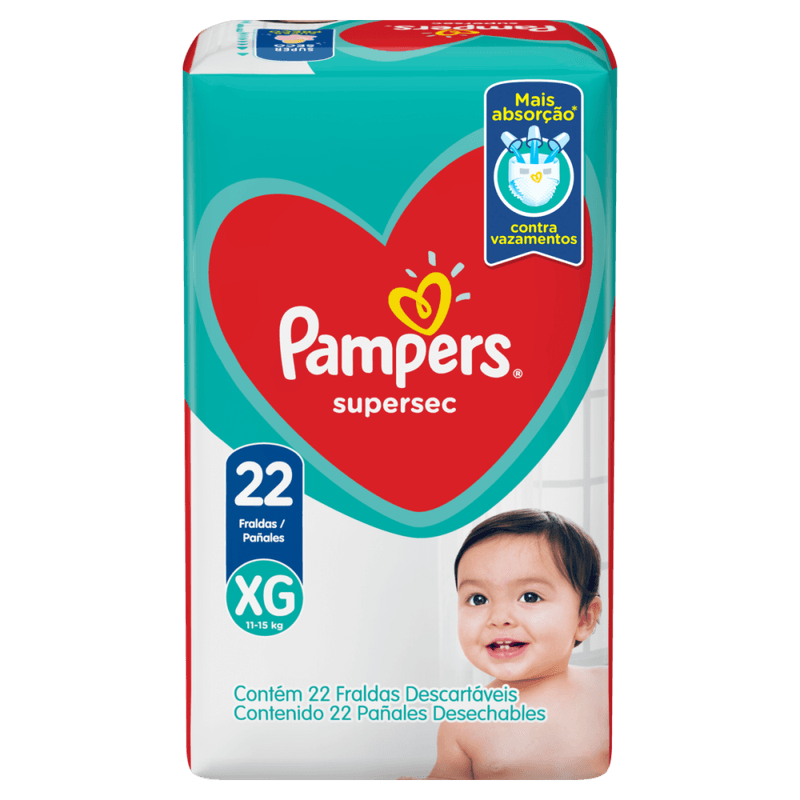 Fralda-Descartavel-Infantil-Pampers-Supersec-XG-11-a-15kg-Pacote-22-Unidades