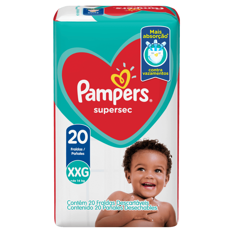 Fralda-Descartavel-Infantil-Pampers-Supersec-XXG---de-14kg-Pacote-20-Unidades