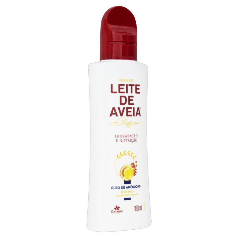 Desodorante-Hidratacao-e-Nutricao-Corporal-Oleo-de-Amendoas-Pele-Seca-Davene-Leite-de-Aveia-Classico-Frasco-180ml