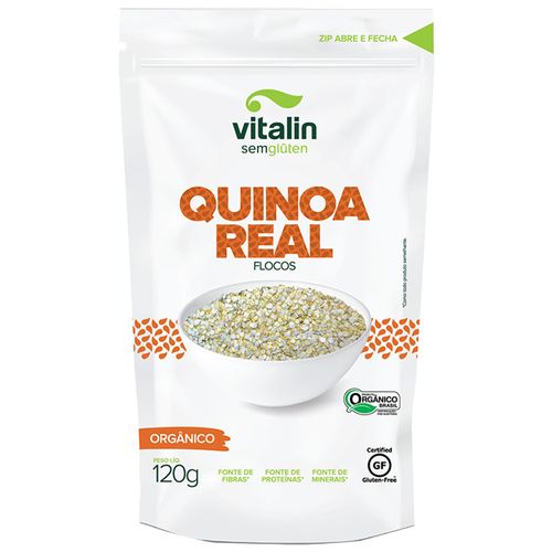 Quinoa Real em Flocos Orgânica Vitalin Pouch 120g