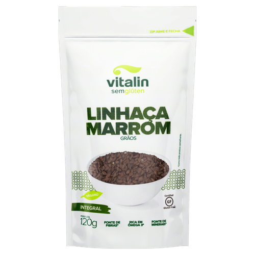 Semente De Linhaça Vitalin Integral Marron Sachê 120g